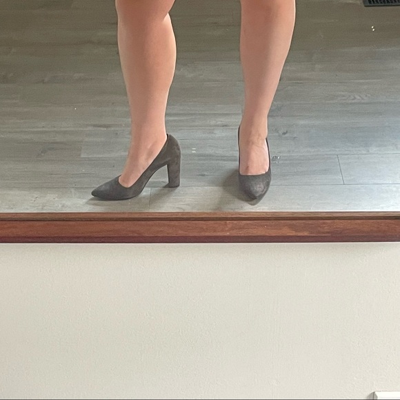 GRAVITY POPE 8.5-9 Brown Suede Block Heel Pumps ITALIAN MADE - Picture 4 of 9